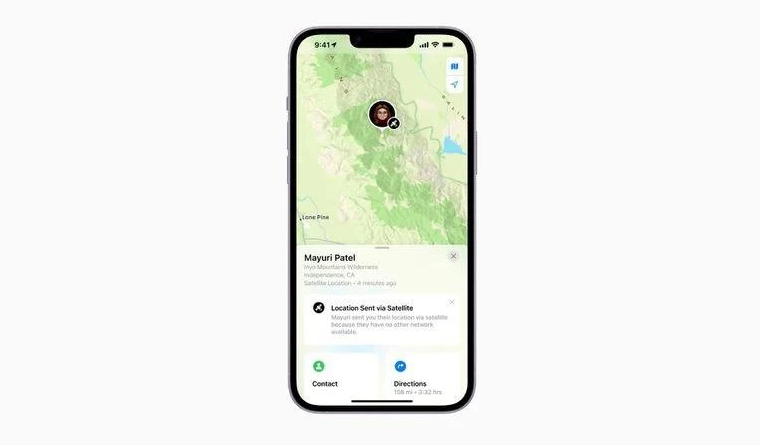 大新苹果14维修分享iPhone14系列中 FindMy功能通过卫星分享位置方法教程 