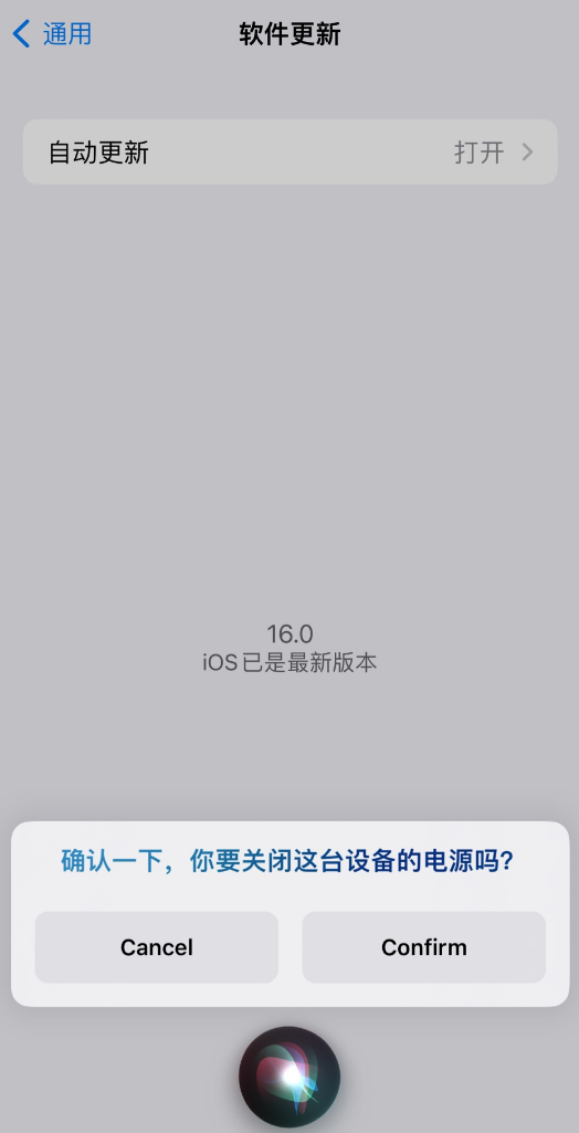 大新苹果手机维修分享iOS 16 新功能：呼叫 Siri 即可让 iPhone 关机 