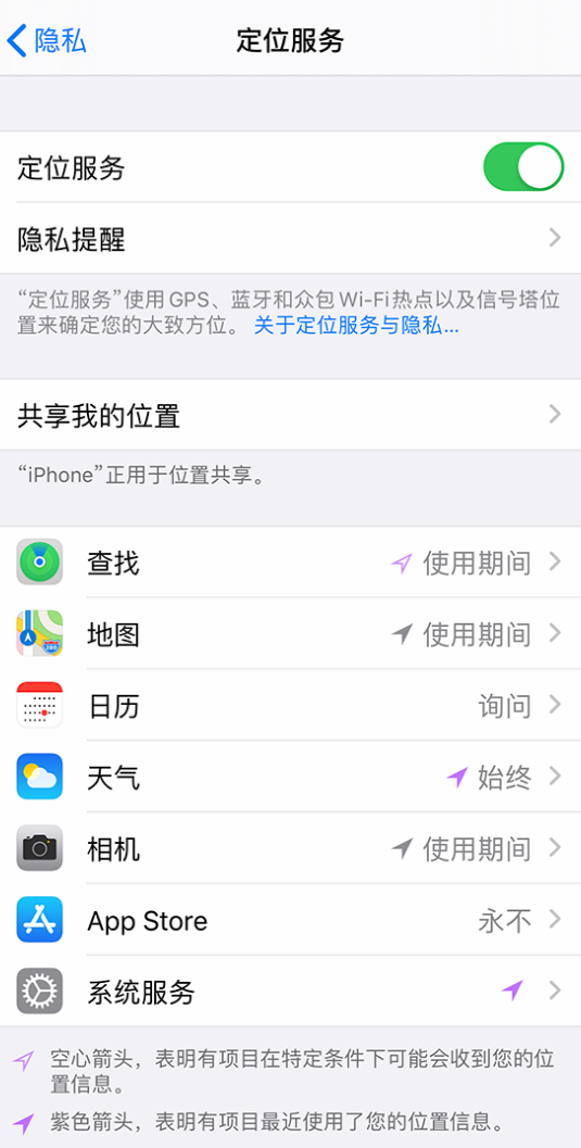 大新苹果手机维修分享iPhone 状态栏中时间显示为蓝色图标是什么情况 